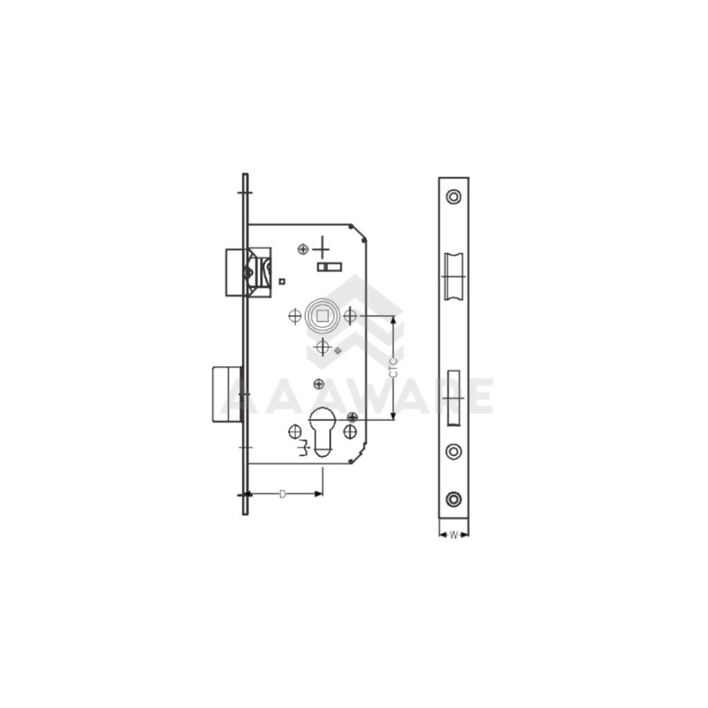 Dorma Door Lock XLC 3025 Ramkey